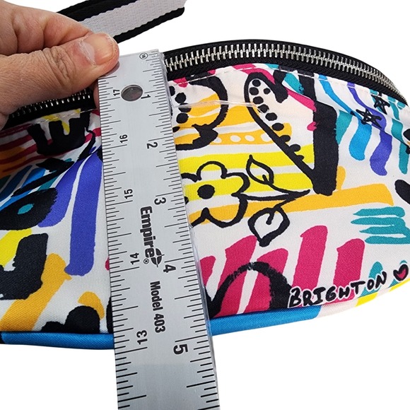 Brighton To Luv Women's Fanny Pack Belt Bag Colorful Floral Print Zipper - Picture 5 of 9